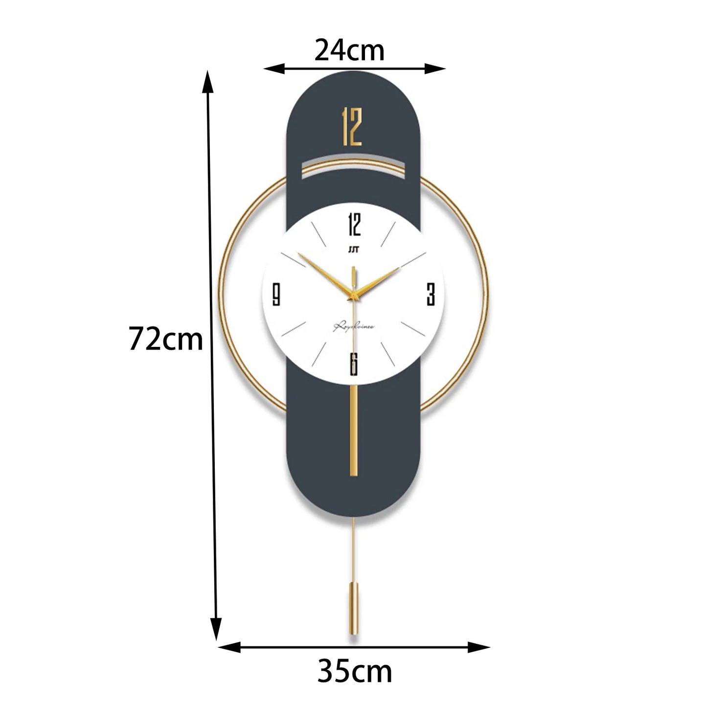 Wall Clock, Wall Clocks for Living Room, Modern Decorative Pendulum Wall Clock, Without Tick Noises, Modern Minimalist Pendulum Clock for Bedroom Office Kitchen