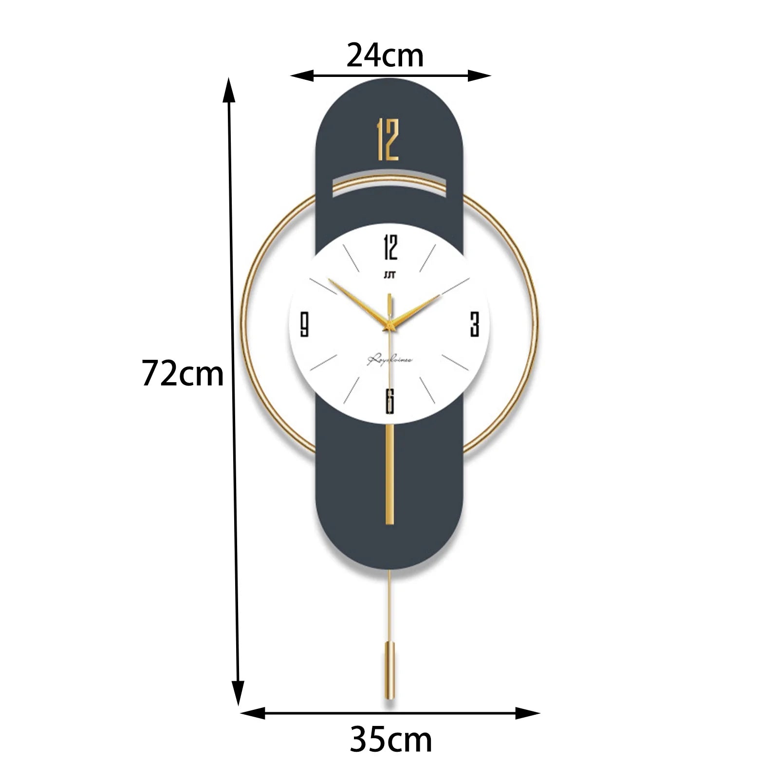 Wall Clock, Wall Clocks for Living Room, Modern Decorative Pendulum Wall Clock, Without Tick Noises, Modern Minimalist Pendulum Clock for Bedroom Office Kitchen