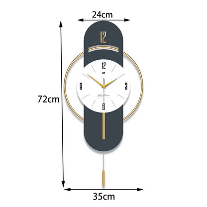 Wall Clock, Wall Clocks for Living Room, Modern Decorative Pendulum Wall Clock, Without Tick Noises, Modern Minimalist Pendulum Clock for Bedroom Office Kitchen
