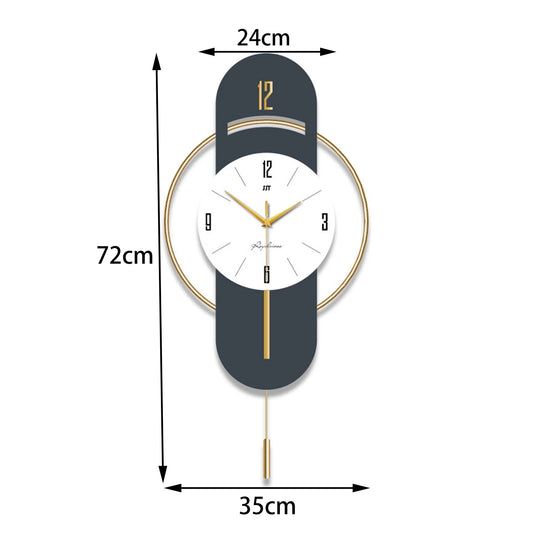 Wall Clock, Wall Clocks for Living Room, Modern Decorative Pendulum Wall Clock, Without Tick Noises, Modern Minimalist Pendulum Clock for Bedroom Office Kitchen