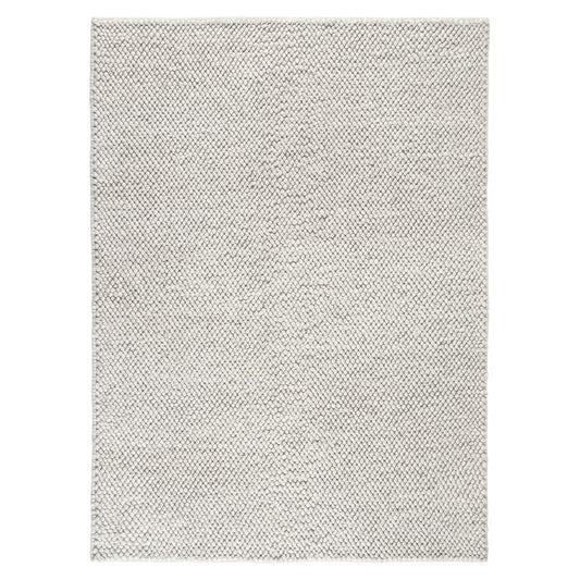 TOWN & COUNTRY TERRA Olea Bubble Texture Handcrafted 100% Wool Area Rug, Beige, 5'x7°