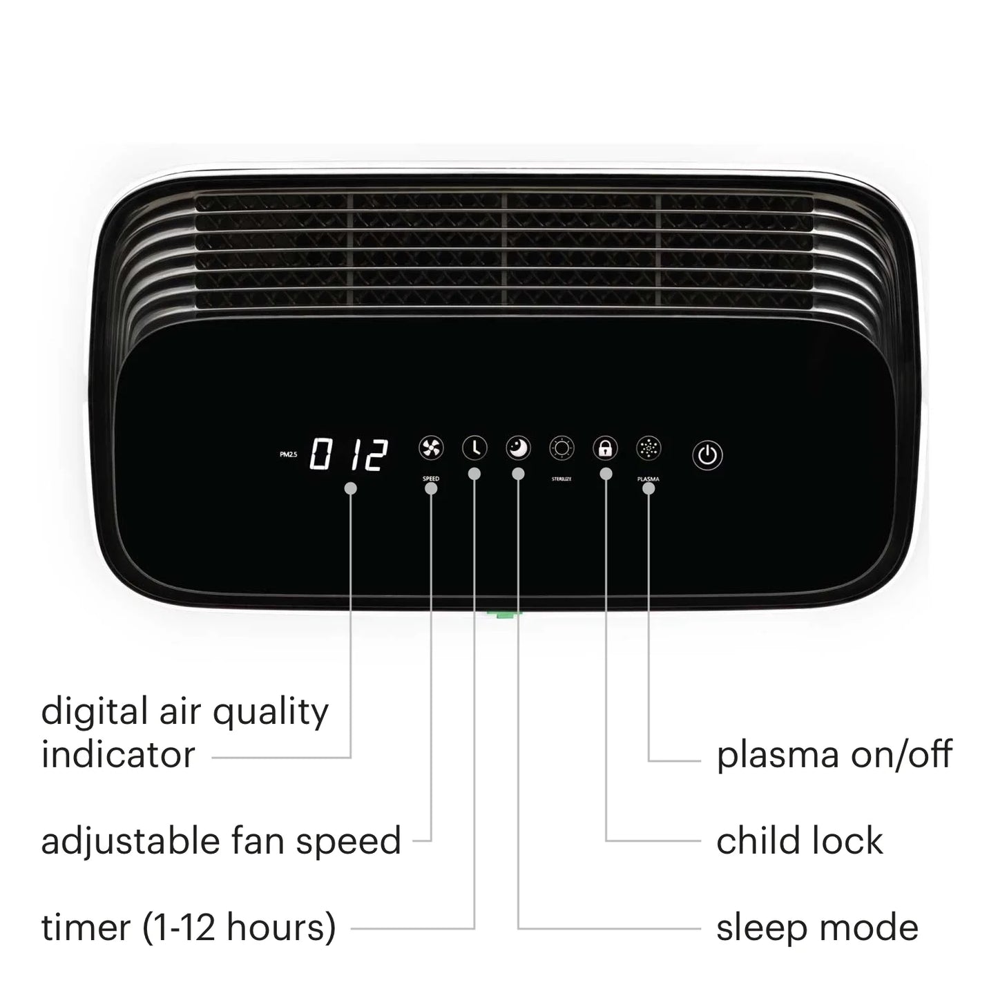 Brondell P700BB-W Pro Air Purifier Clean Air Filter With Aurabeat AG+ Technology for Bedroom, Home Office, Reduces Odor from Smoke and Pets, Includes Filters, 1655 Square Feet, White