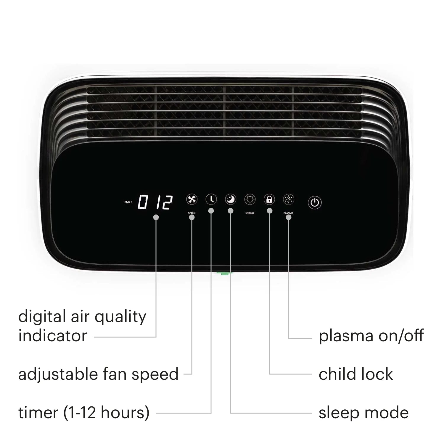 Brondell P700BB-W Pro Air Purifier Clean Air Filter With Aurabeat AG+ Technology for Bedroom, Home Office, Reduces Odor from Smoke and Pets, Includes Filters, 1655 Square Feet, White