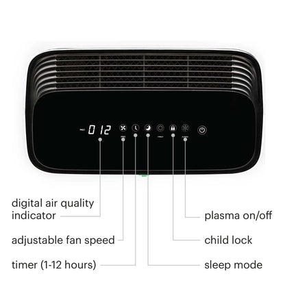 Brondell P700BB-W Pro Air Purifier Clean Air Filter With Aurabeat AG+ Technology for Bedroom, Home Office, Reduces Odor from Smoke and Pets, Includes Filters, 1655 Square Feet, White