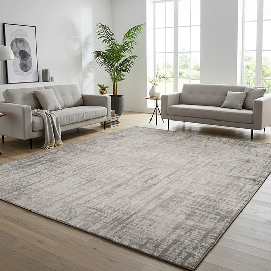 Divina Area Rug, Aloma Cream & Gray, 7’10” x 10’