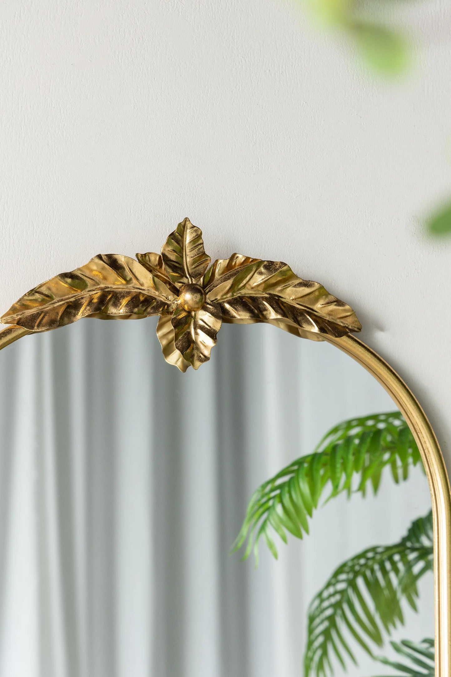 Full Length Mirror 24" x 36" Arched Wall Mirror with Gold Metal Frame, Wall Mirror for Living Room Bedroom Hallway,Full Body Mirror