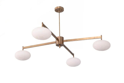 4 Light Globe Pendant Stilnovo Mid Century Brass Sputnik chandelier light Fixture