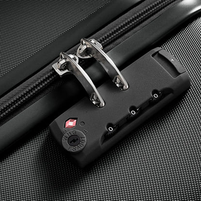 DECMAY 3-Piece ABS Luggage Set with Spinner Wheels and Cup Holder, Airline Carry-On Approved