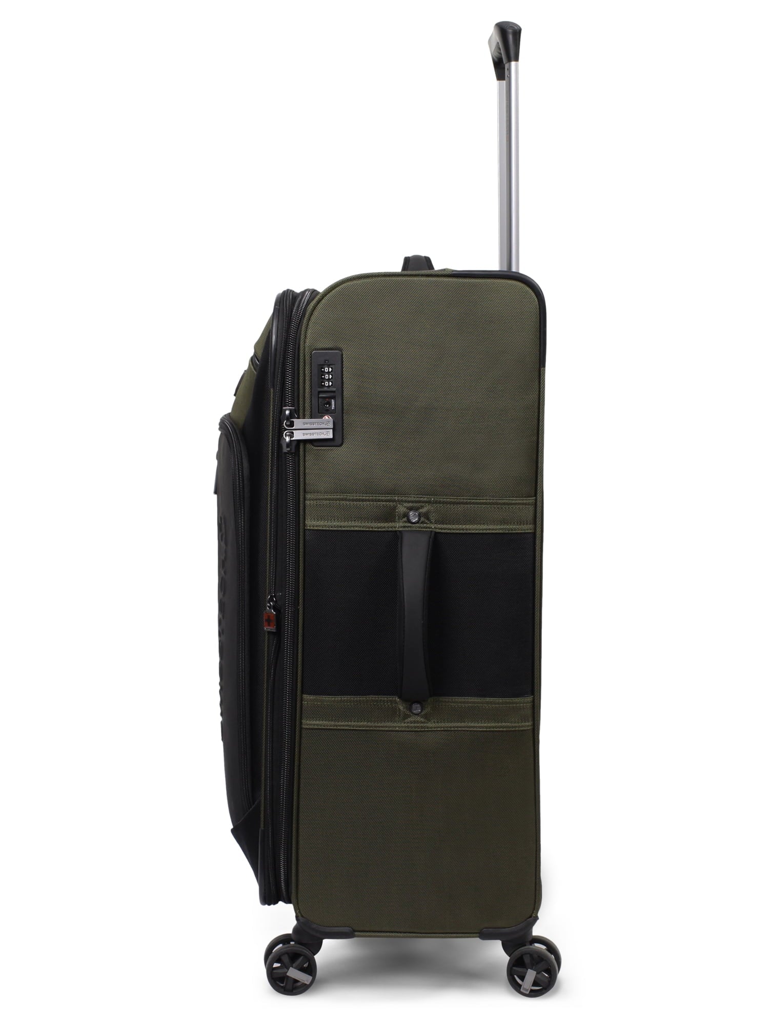 SwissTech Urban Trek 28" Check Soft Side Luggage, Olive (Walmart Exclusive)