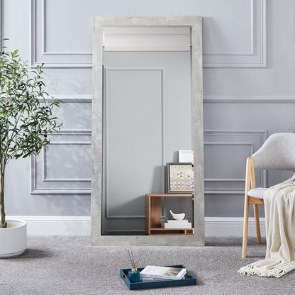 Large Farmhouse Mirror Farmhouse Bathroom Mirror Farmhouse Mirrors for Wall Decor Living Room Rustic Mirrors for Wall Decor Living Room Dressing Room Floor/Wall Mounted - Rustic, Distressed White