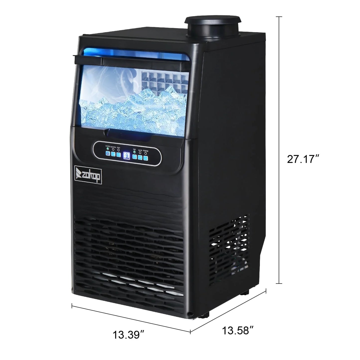 Zimtown Commercial Ice Maker, 70lbs/24H, Ice Maker Machine,Freestanding Cabinet Ice Maker with 11lbs Storage Capacity LED Digital Display, for Bar Home Office Restaurant