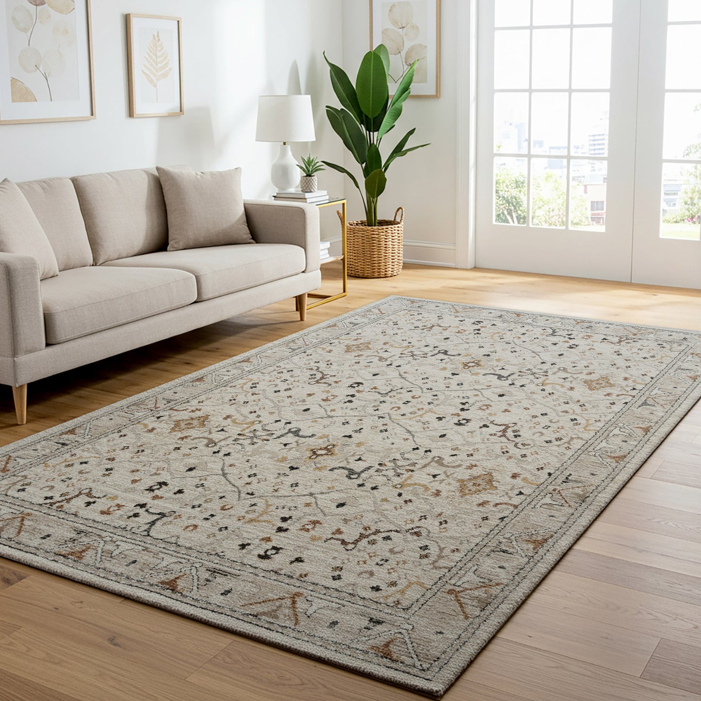 Solaris Area Rug, Ayana Ivory, 6’6” x 9’