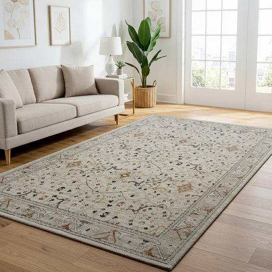Solaris Area Rug, Ayana Ivory, 6’6” x 9’