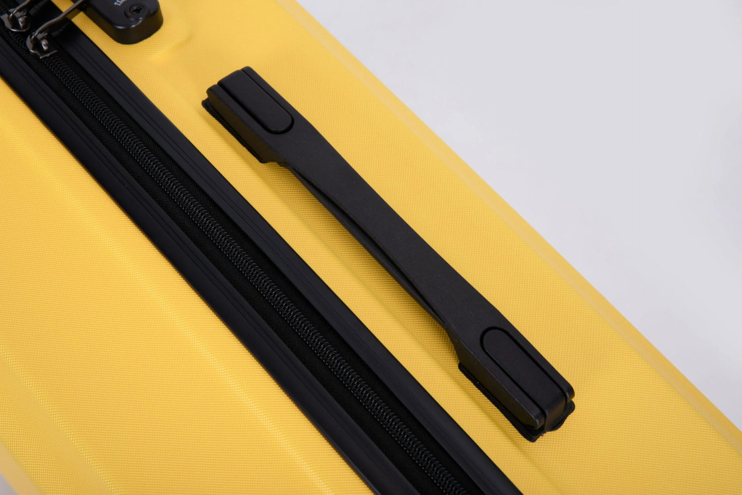 3 Piece Luggage Sets, ABS Lightweight Suitcase(20/24/28), Carry on Hard-Shell Luggage with 2 Hooks, Telescopic Handle, Spinner Wheels and TSA Lock, Yellow