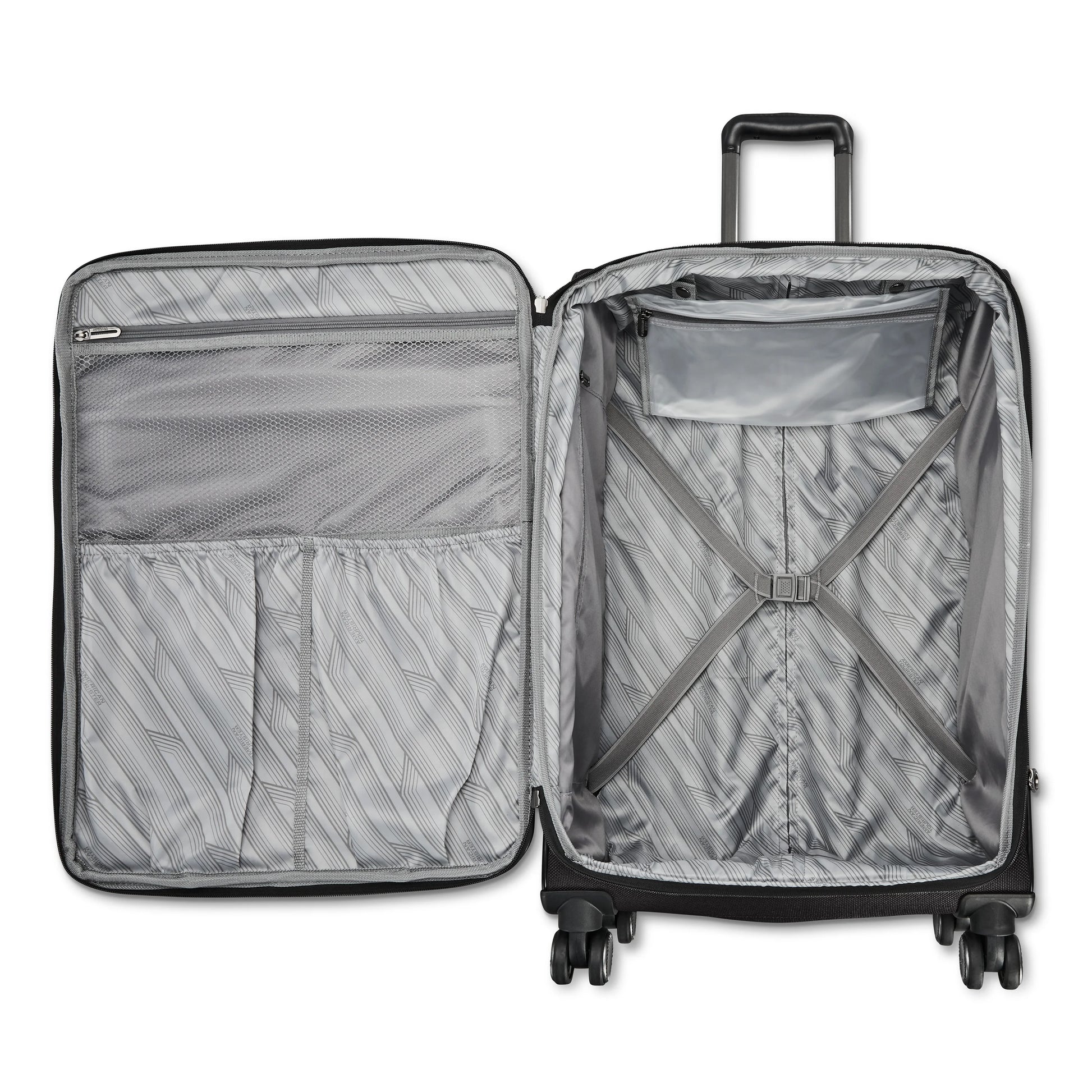 American Tourister Dash XLT Softside Carry On Luggage with Spinner Wheels Single Piece - Black