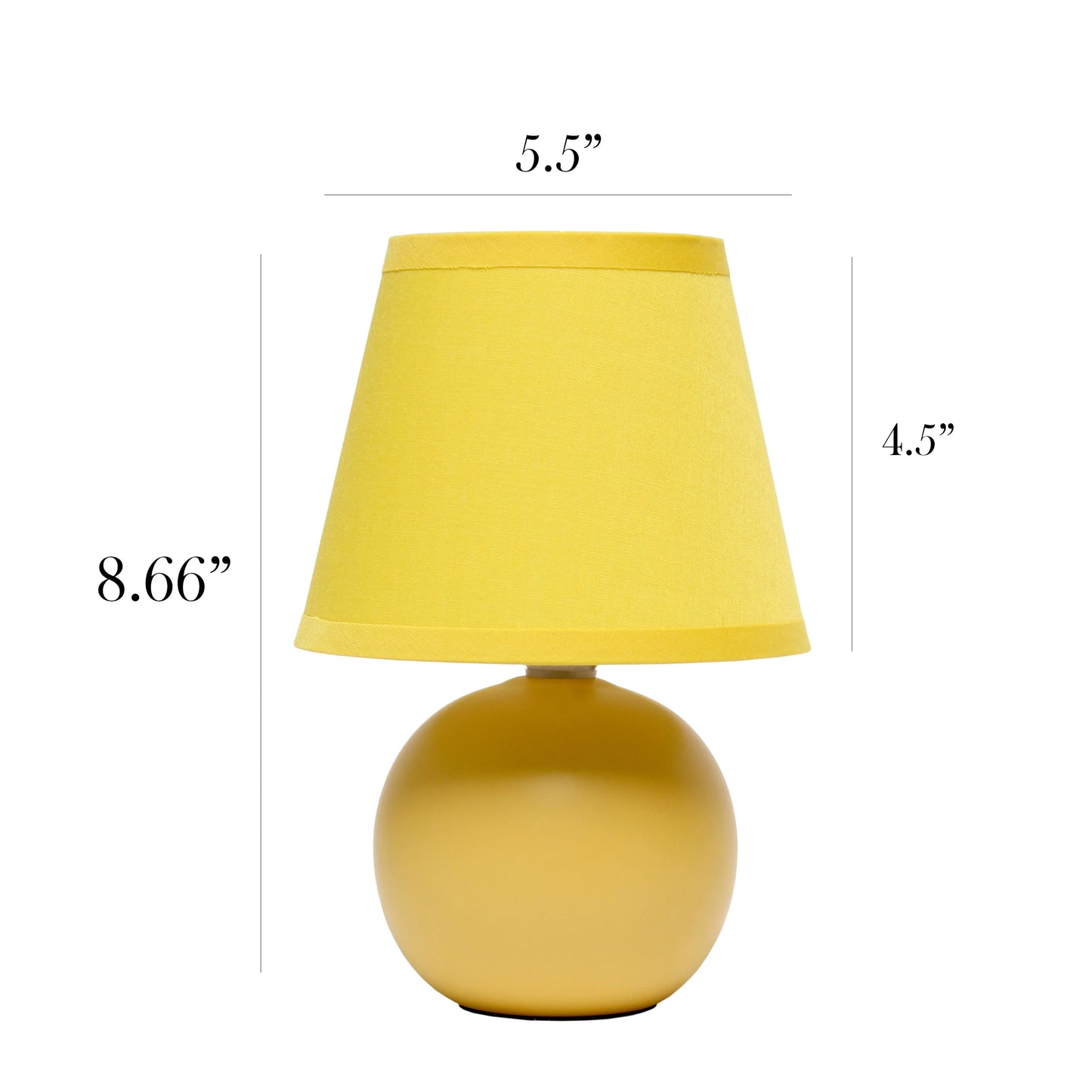 Simple Designs Ceramic Globe Table Lamp