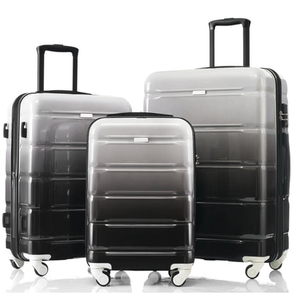 DUOSONG Luggage Sets 4 Piece, Abs Durable Suitcase With Travel Bag, Abs Hard Shell Luggage With Spinner Wheels, Ivory And Golden Ivory+Gold ABS Travel Luggage Hard Case