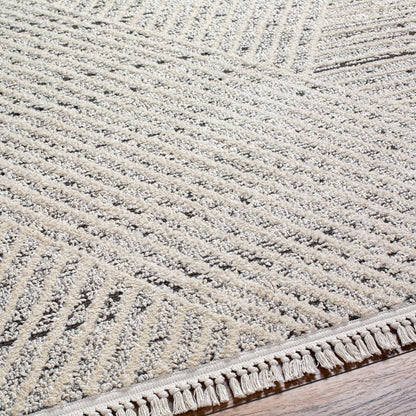 Livabliss Berlin Bohemian Geometric Area Rug,7'10" x 10',Cream/Black