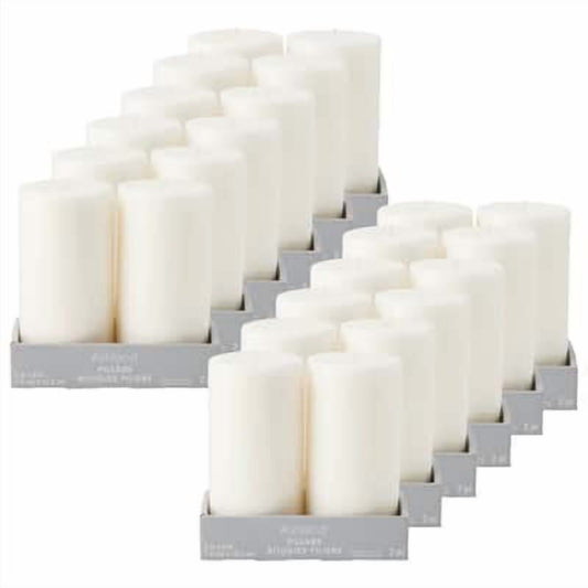 2 Sheets (24 Total) White Pillar Candle Pair by Ashland - Bulk 12 Pack