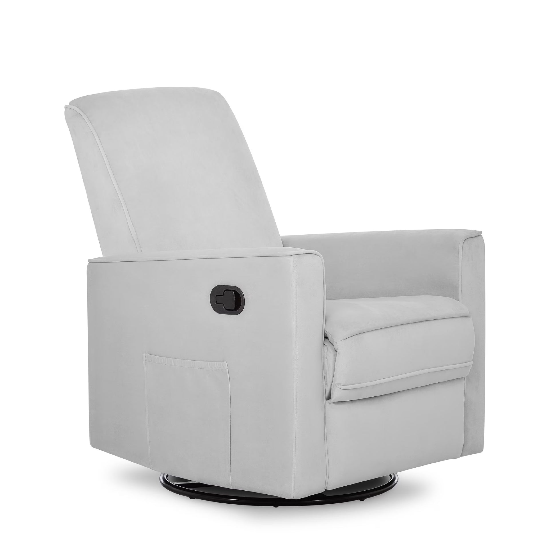 Evolur Raleigh Nursery Glider Recliner and Rocking Chair in Gray, 360° Swivel Motion, Multiple Recline Positions, Easy to Clean, FSC and Greenguard Gold Certified