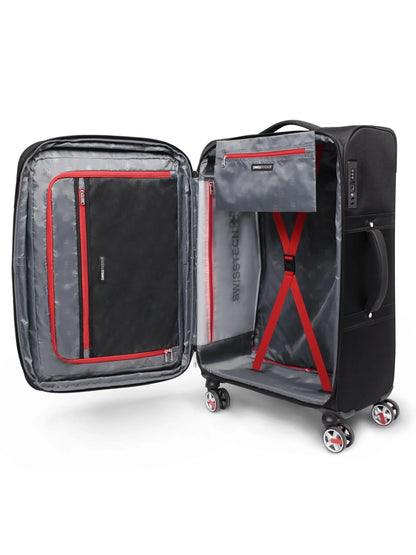 SwissTech Executive 29" 8-Wheel Softside Luggage, Black