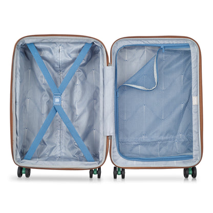 DELSEY PARIS Freestyle 24" Medium Checked Expandable Spinner Luggage, Platinum