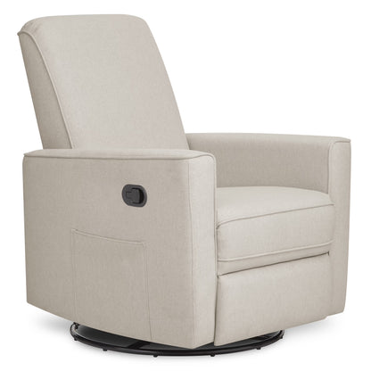 Evolur Raleigh Nursery Glider Recliner and Rocking Chair in Gray, 360° Swivel Motion, Multiple Recline Positions, Easy to Clean, FSC and Greenguard Gold Certified