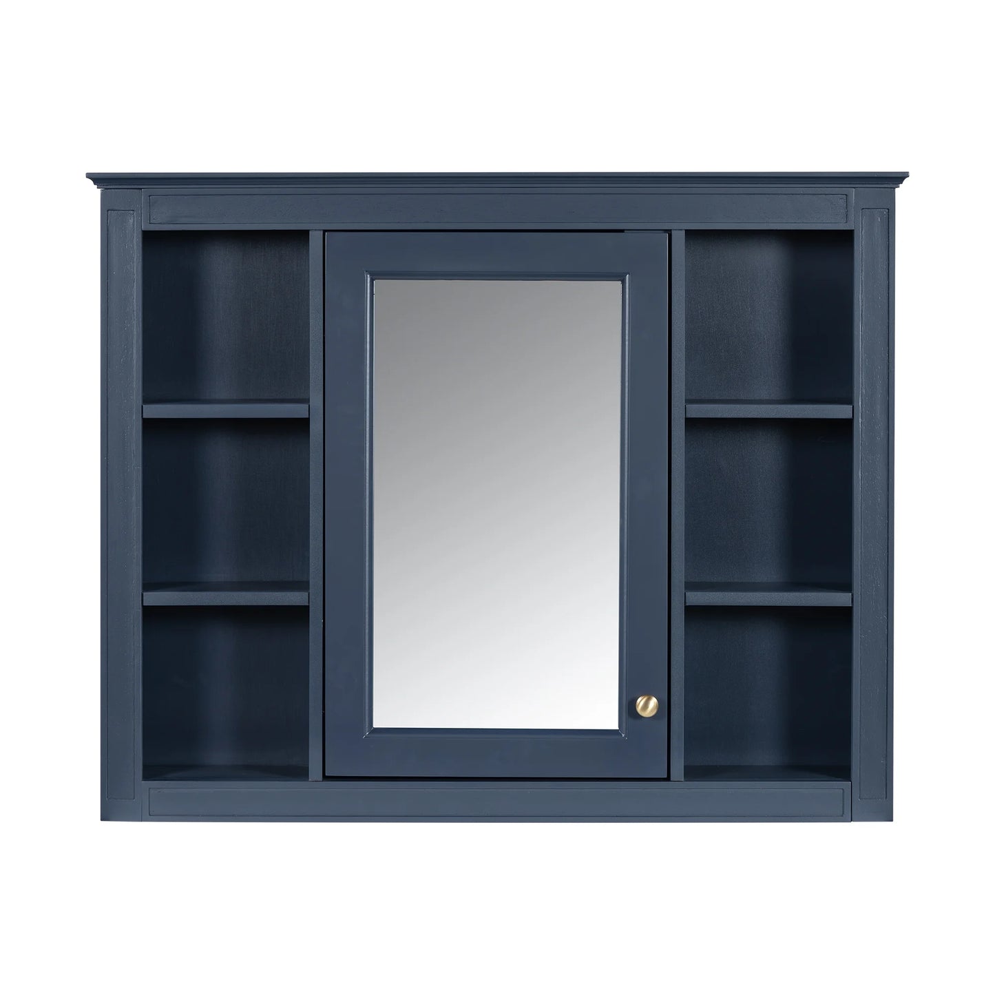 Euroco Wall Mounted Bathroom Mirror Cabinet Triple Door Vanity Storage with Concealed Shelves, Modern Design, Durable Construction, Easy Assembly