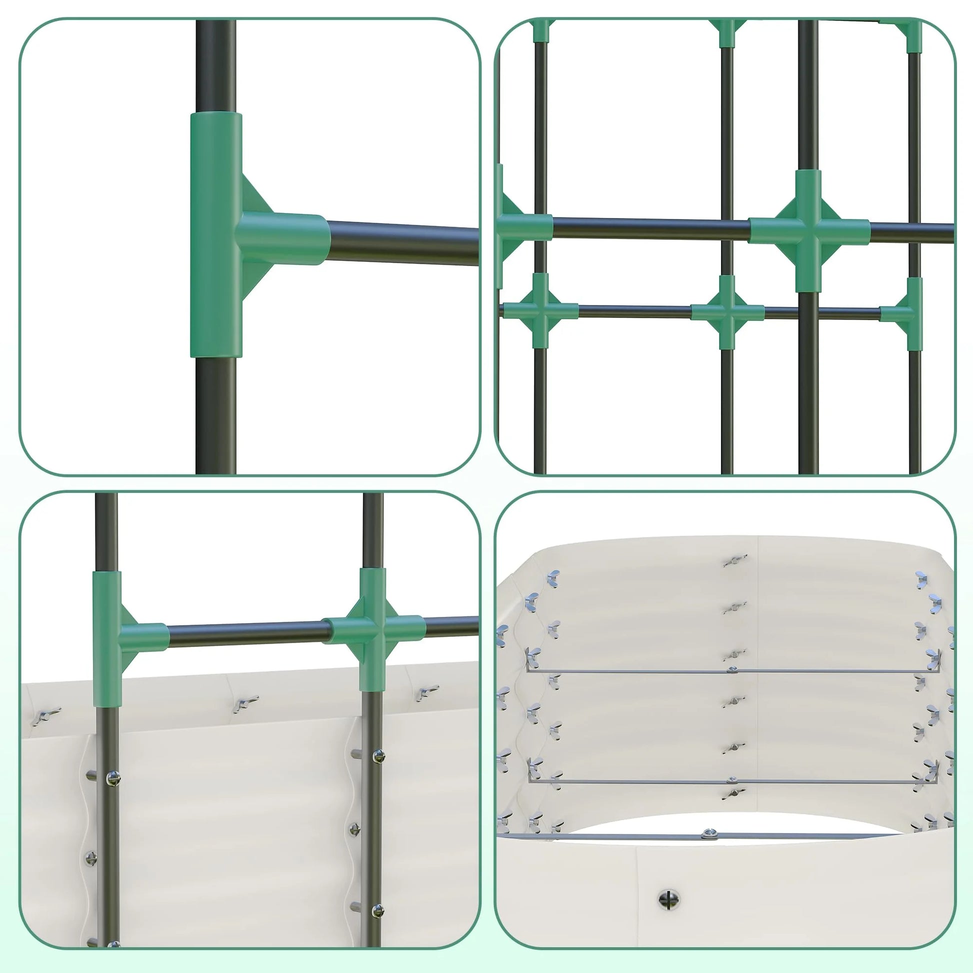 Riedhoff Raised Garden Bed with 95" H Tall Arch Trellis for Climbing Vegetables Flowers,Green