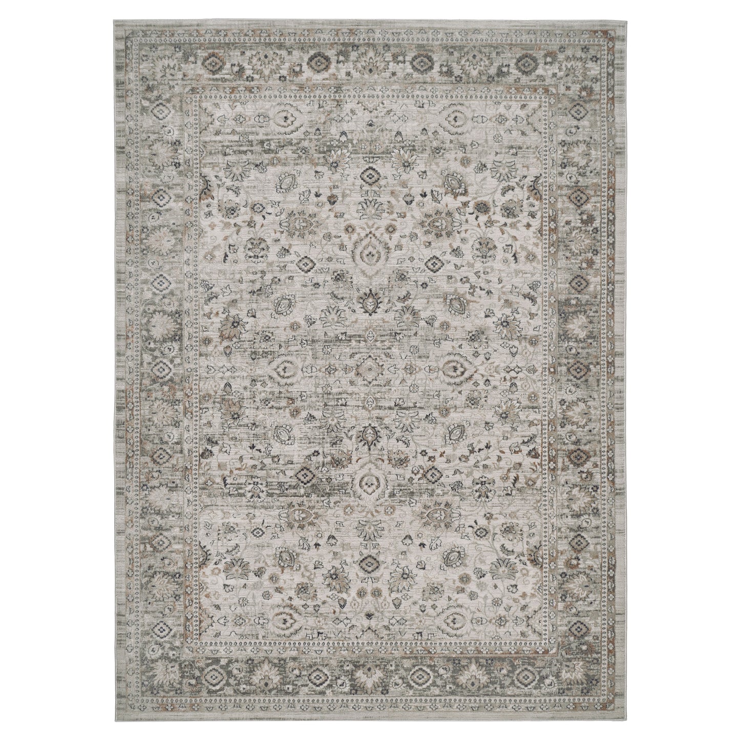 Divina Area Rug, Leona Gray, 6’6”x9’