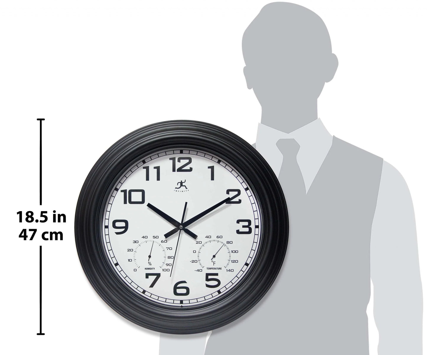 Infinity Instruments Classique Outdoor Wall Clock