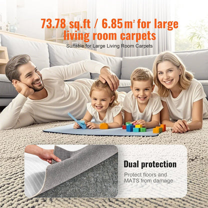 Rug Pad Gripper 8' x 10' Protective Carpet Pad 0.47" Thick for All Floors, Cushioned Non-Slip Area Rug Mat, Suitable for Hardwood, Tile, Laminate Flooring