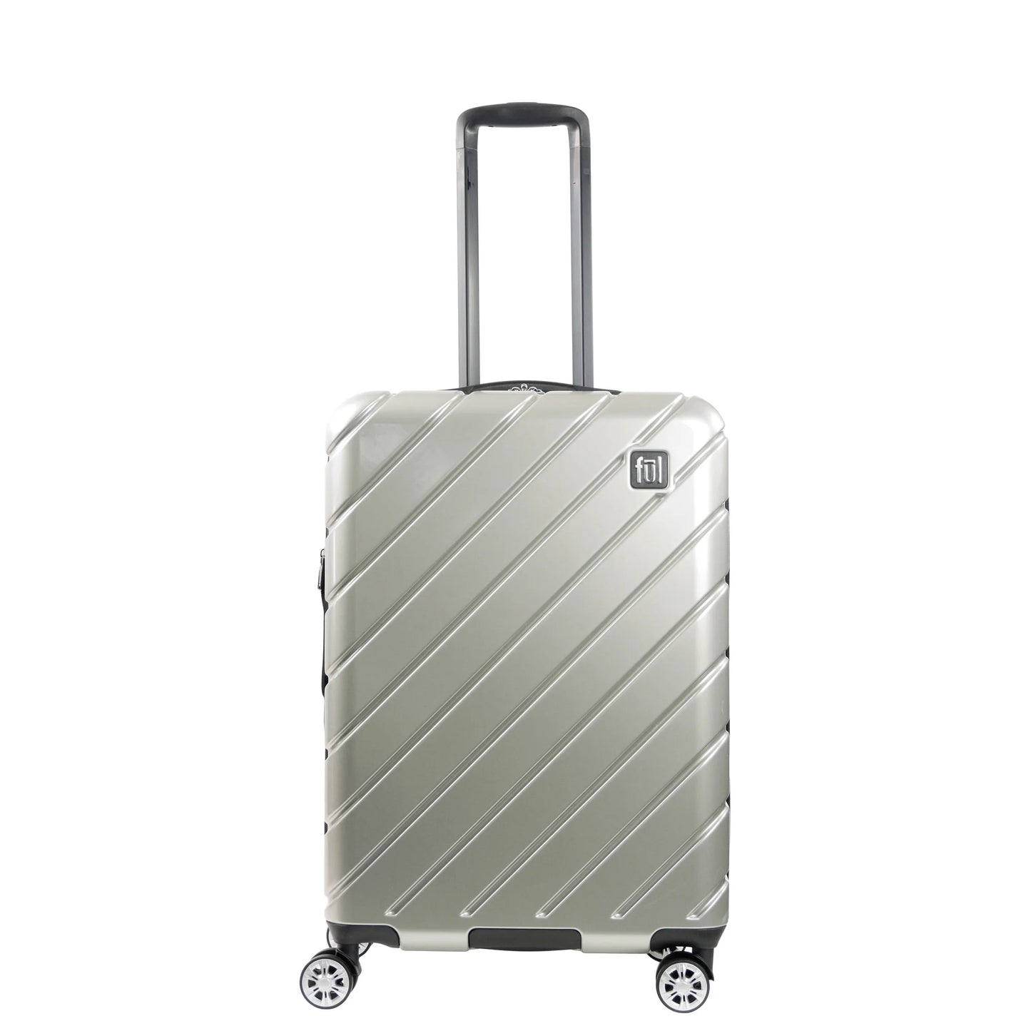 Velocity 27 Inch Rolling Luggage, Hardshell Suitcase with Spinner Wheels, Siliver