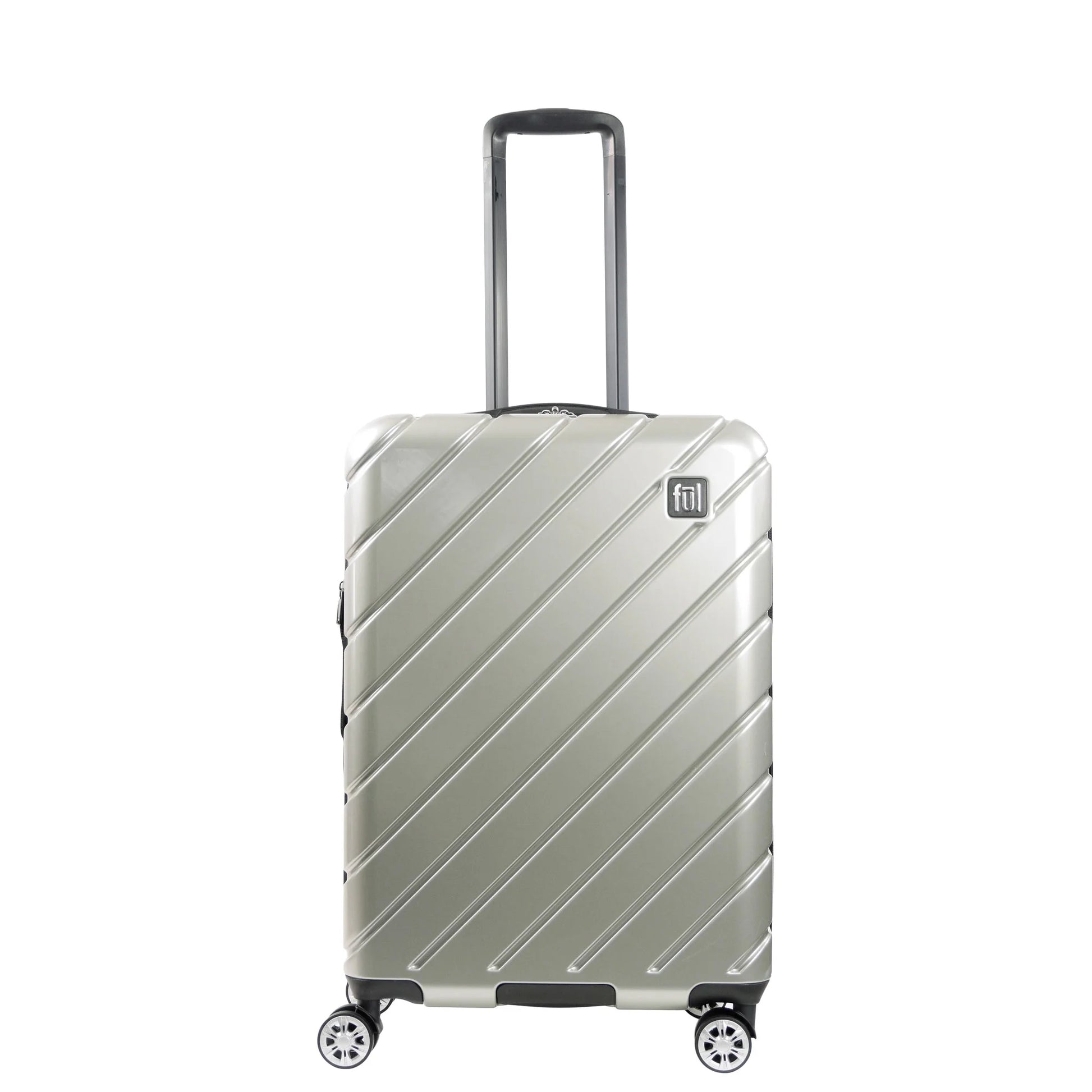 Velocity 27 Inch Rolling Luggage, Hardshell Suitcase with Spinner Wheels, Siliver
