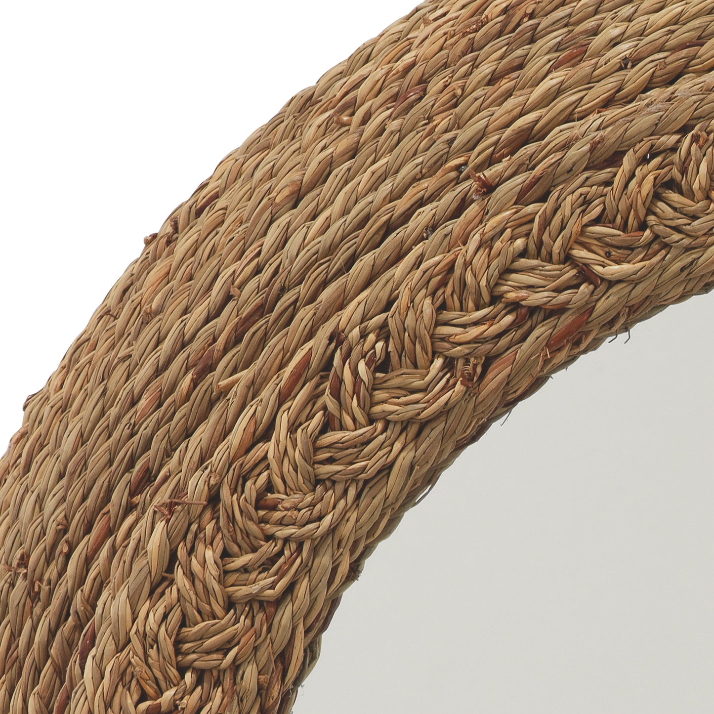 Wila Round Seagrass Wall Mirror