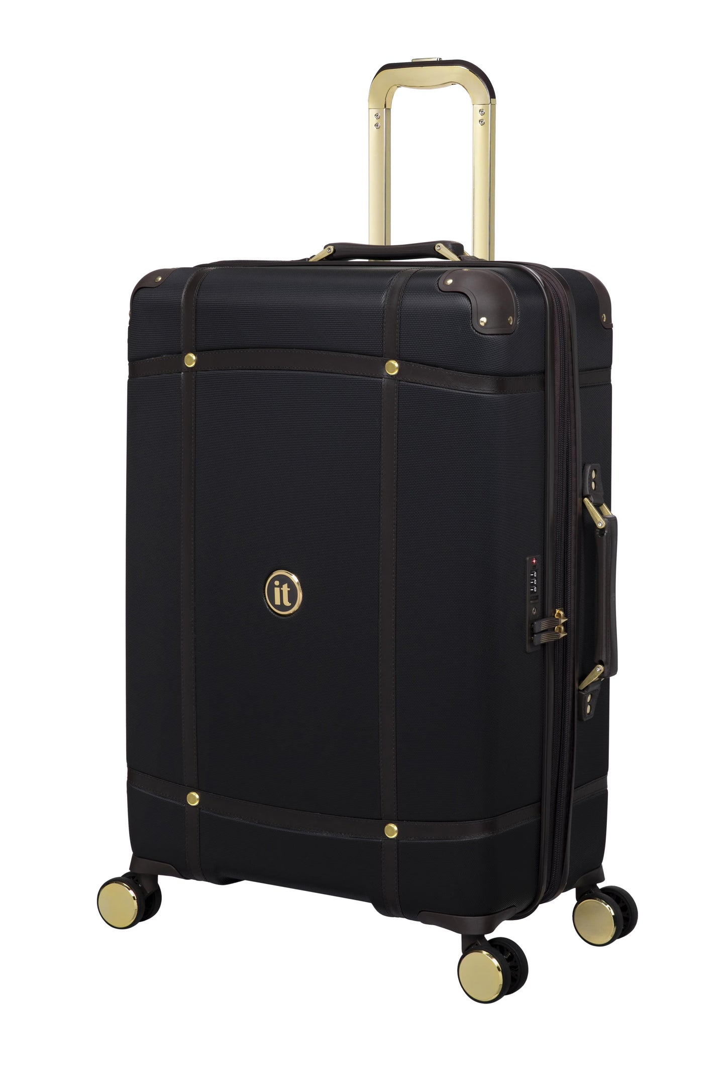 it luggage Superiority 28" Hardside Checked 8 Wheel Expandable Spinner, Black