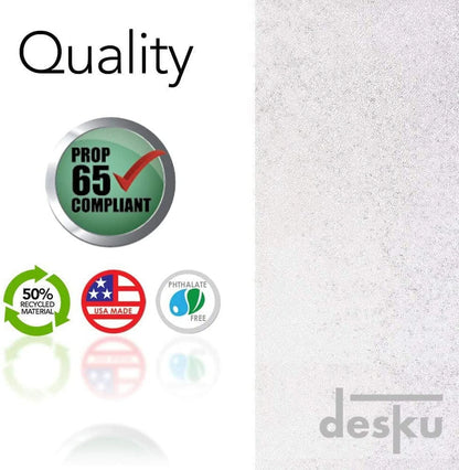 DESKU Office Desk Chair Mat – PVC Mat for Hard Floor Protection, Clear, 30 Inches x 48 Inches, Made in The USA, Home Office Supplies