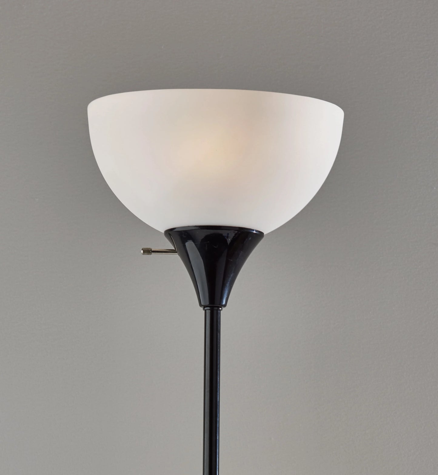 Mainstays 71" Floor Lamp, Black Plastic , Modern Styling for Young Adult Dorm or Adult Home Office.