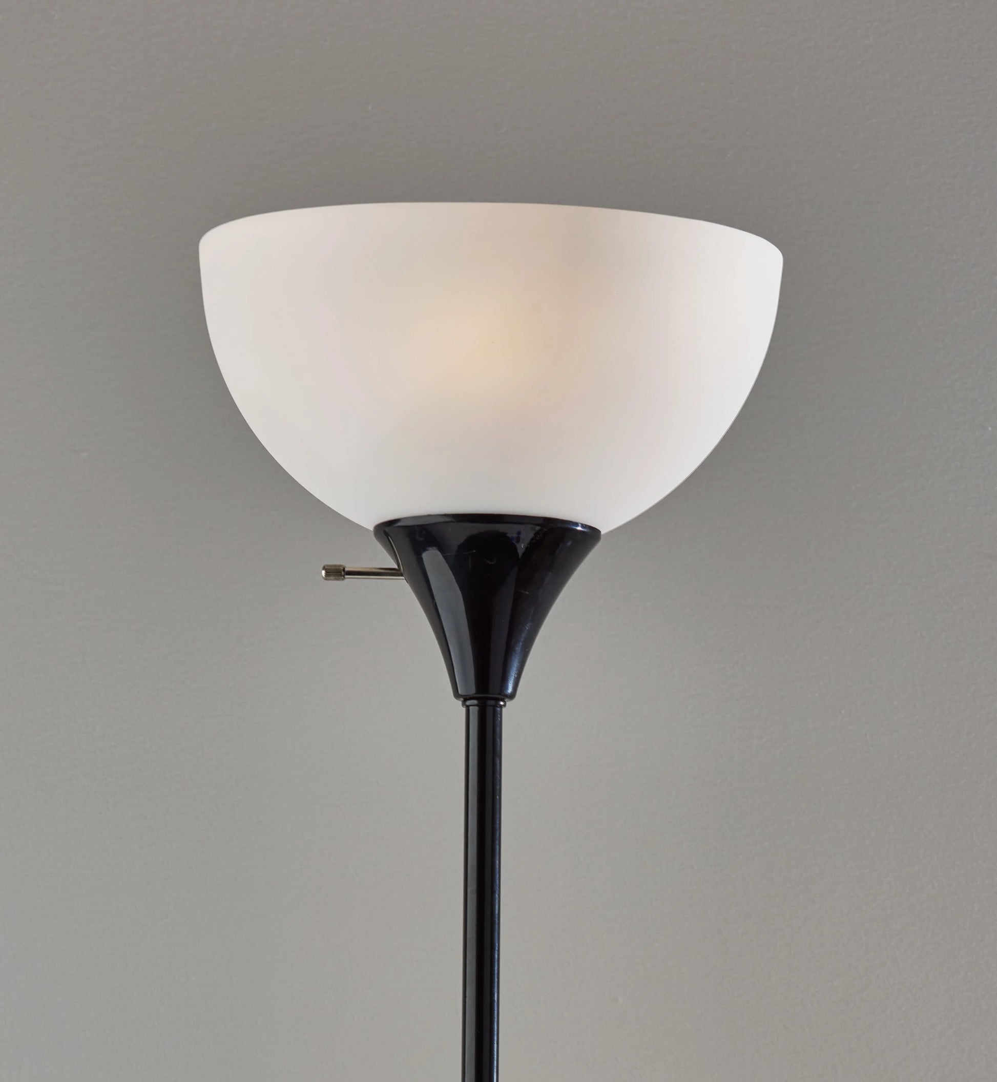 Mainstays 71" Floor Lamp, Black Plastic , Modern Styling for Young Adult Dorm or Adult Home Office.