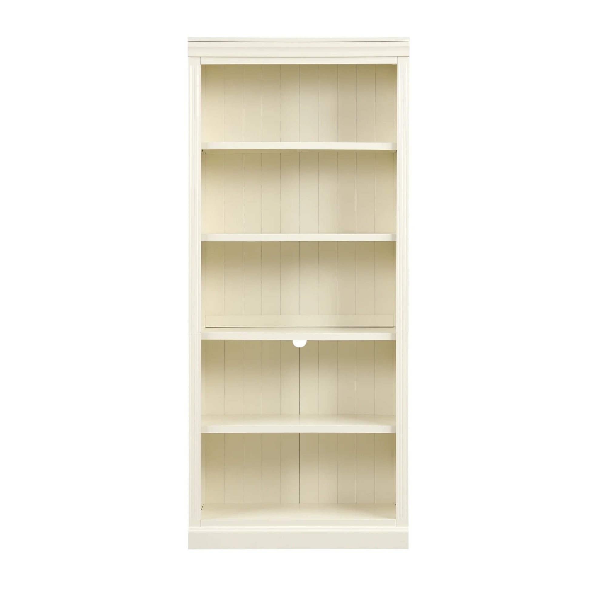 Harper & Bright Designs Tall Wood Bookcase with Light Strip, 5 Tier Bookshelves with Adjustable Shelves, Free Standing Storage Organizer for Home Office, Beige+Cream, Beige+Yellow