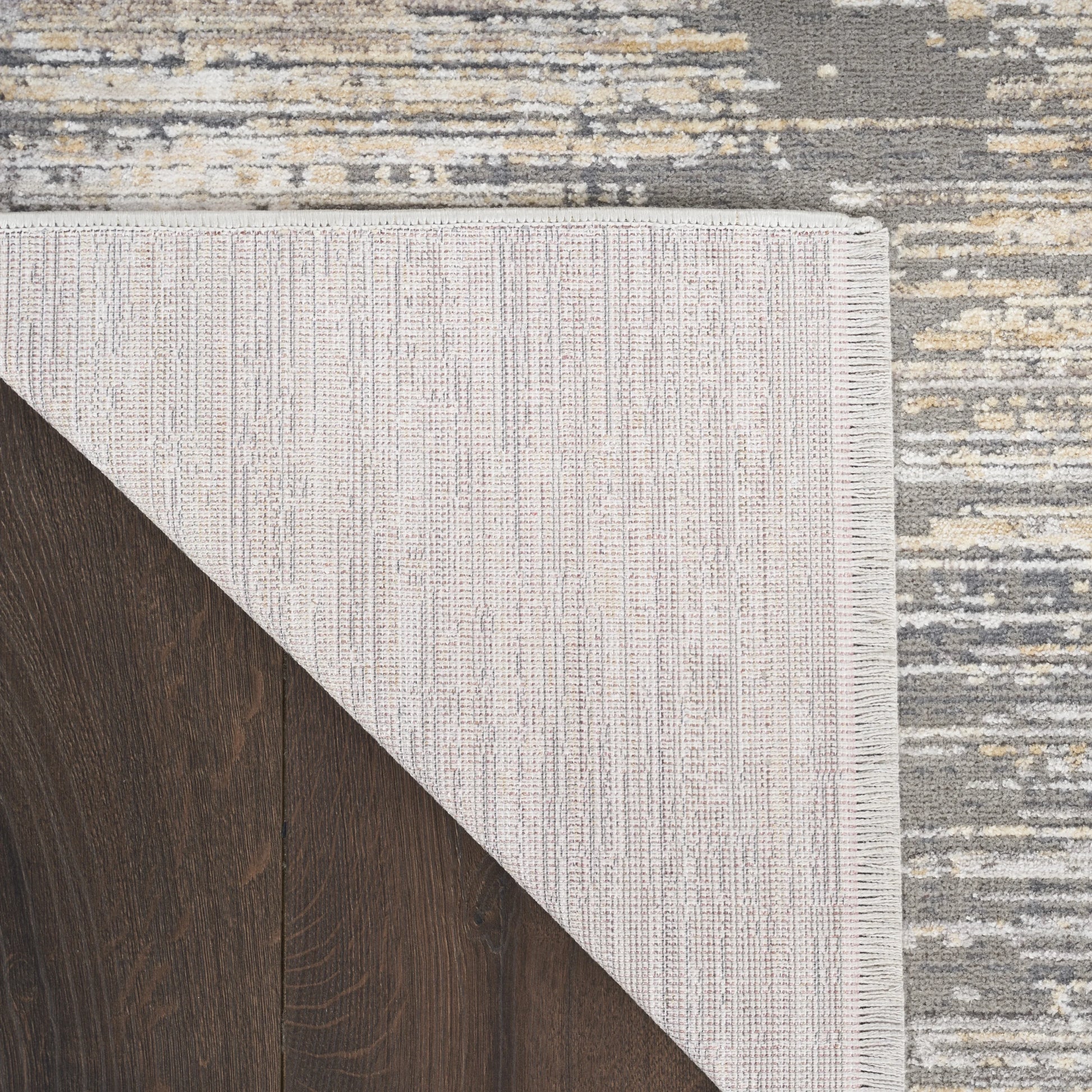 Nourison Modern Abstract Abstract Grey Gold 5'3" x 7'6" Area Rug (5x8)