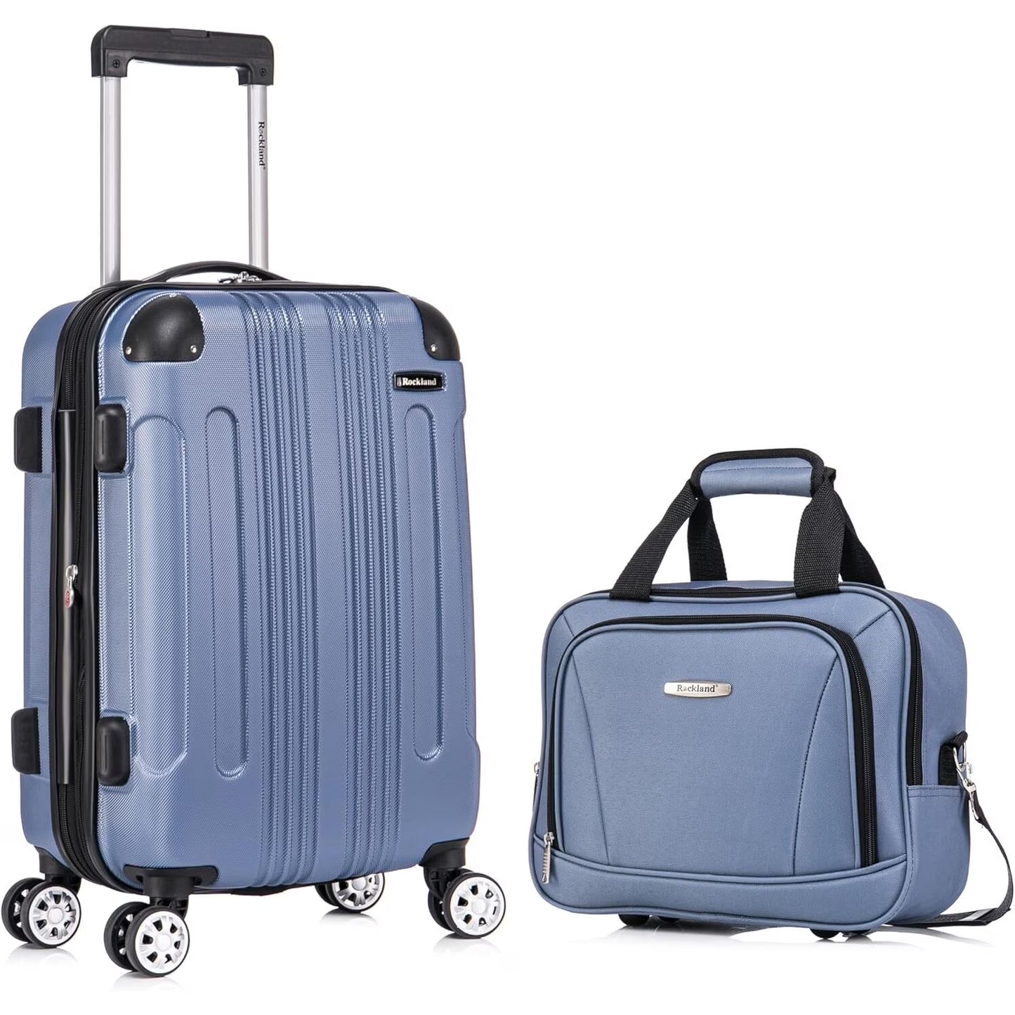 ROCKLAND London Hardside Spinner Wheel Luggage, Carry-On 20-Inch and Tote 14-Inch
