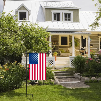 SHARE& CARE Garden Flag Stand, Garden Flag Pole Holder with one Tiger Clip and two Spring Stoppers for Garden and Home Decoration 12 x 18 Inches without flag