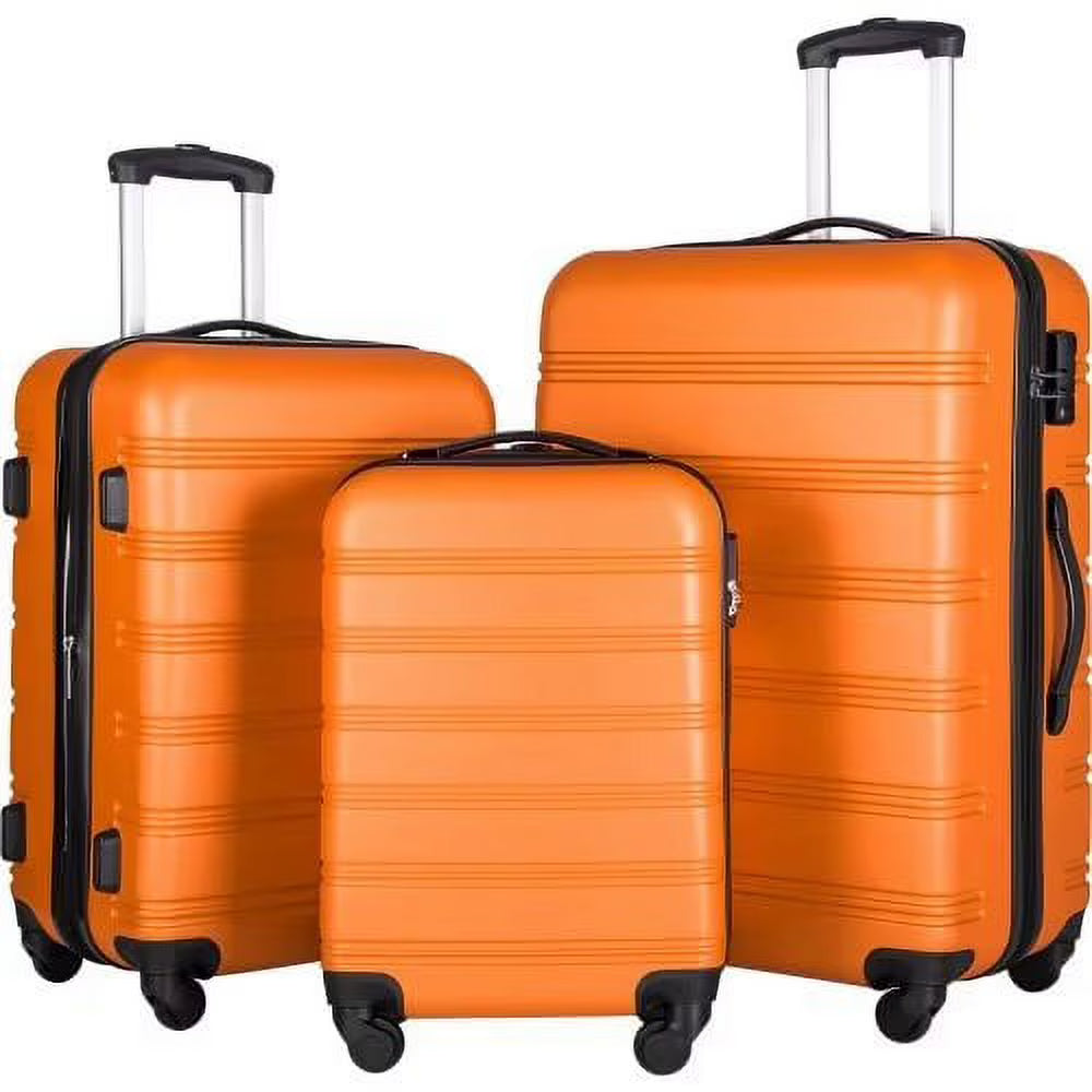 Expandable Suitcase Set of 3 with Double Spinner Wheels, Indestructible PP Material Hard Shell Luggage Sets TSA Lock, Carry on Expandable, Lightweight,20" 24' 28",Pink