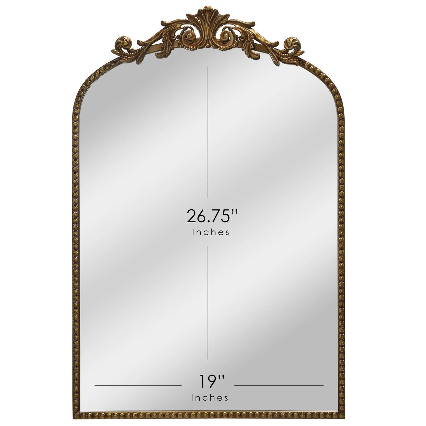 Better Homes & Gardens 20" x 30" Arch Metal Wall Mirror Décor in Gold