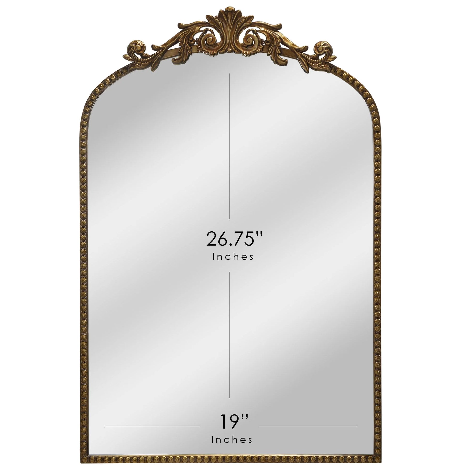 Better Homes & Gardens 20" x 30" Arch Metal Wall Mirror Décor in Gold