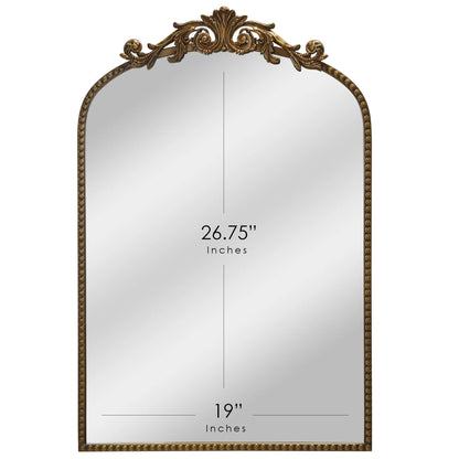 Better Homes & Gardens 20" x 30" Arch Metal Wall Mirror Décor in Gold