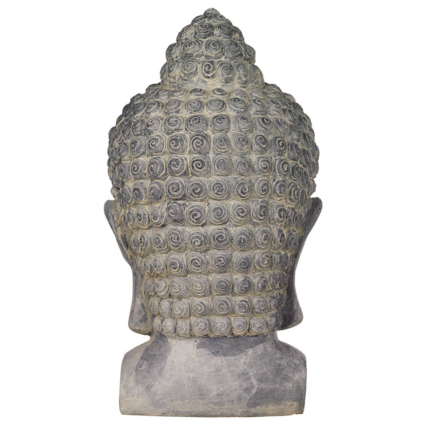 John Timberland Meditating Buddha Head Statue Sculpture Zen Asian Garden Decor Outdoor Front Porch Gray Faux Stone 18 1/2" Tall