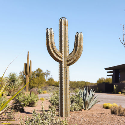 5' Saguaro Torch Sculpture by Desert Steel