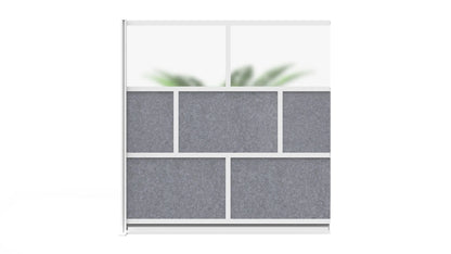 Luxor Freestanding Modular Room Divider Wall System with Built-in Cable Management Tray - 70" x 70" Add-On Wall